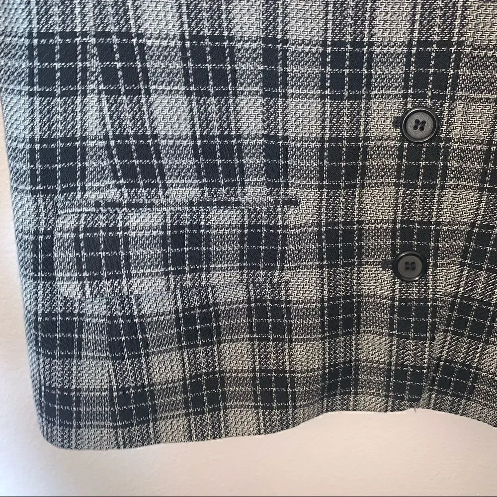 Vintage Liz Claiborne Collection Plaid Print Blazer Jacket